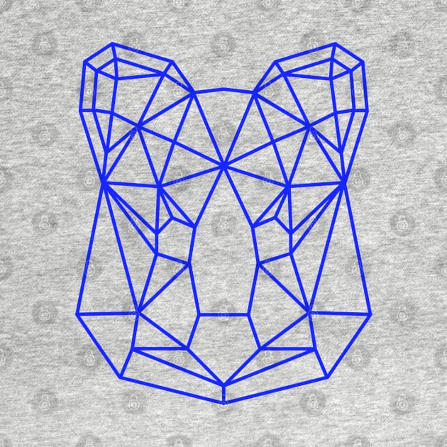 Dark Blue Geometric Quokka Line Art by MOULE